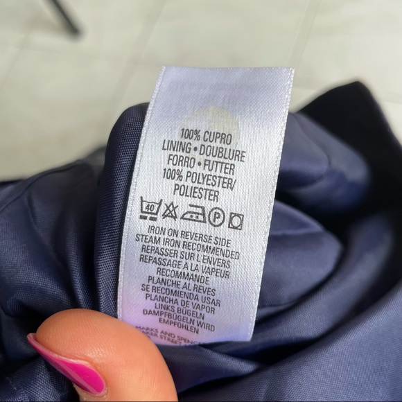 Vintage 80s St Michael from MARCS AND SPENCER 100% cupro dress! Royal blue - Picture 5 of 12